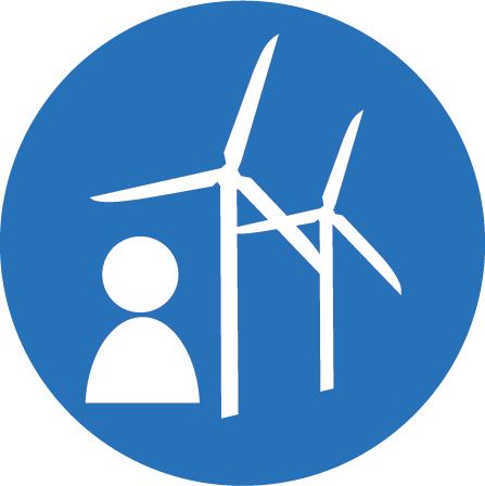 Osmi Australia Icon with Turbines and Person